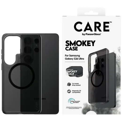 CARE by PanzerGlass Urban Explorer Smokey w. Black Qi telefoni ümbris Samsung Galaxy S26 Ultra (S948) must