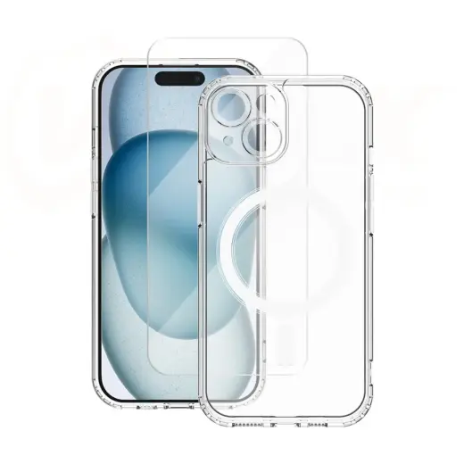 Vmax set Mag case + glass 2,5D premium for iPhone 13 6,1"