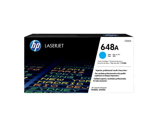 HP 648A Cyan Original LaserJet Toner Cartridge