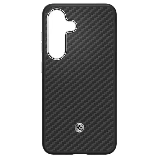 Spigen Enzo Aramid telefoni ümbris Samsung Galaxy S25 (S931) must hõbedane