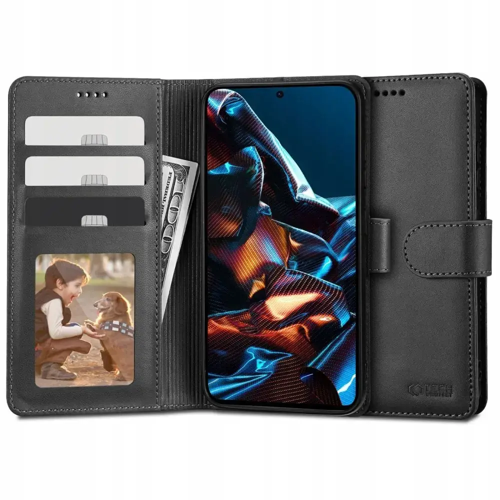 Tech-Protect Wallet Case for Xiaomi Redmi Note 12 Pro 5G | Poco X5 Pro 5G - Black