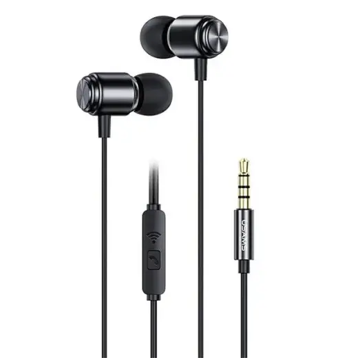 USAMS Słuchawki stereo EP-44 jack 3.5mm czarny|black HSEP4401 (US-SJ548)