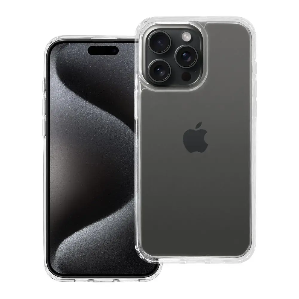 SUPER CLEAR HYBRID maciņš telefonam iPhone 15 Pro caurspīdīgs