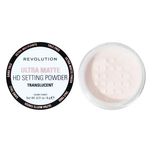 Makeup Revolution, HD Matte Loose Setting Powder, Matte, Loose Setting Powder, 6 g
