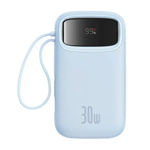 Baseus QPow2 ārējais akumulators (powerbank) | 20000 mAh | 30W | USB-C, USB-A | zils