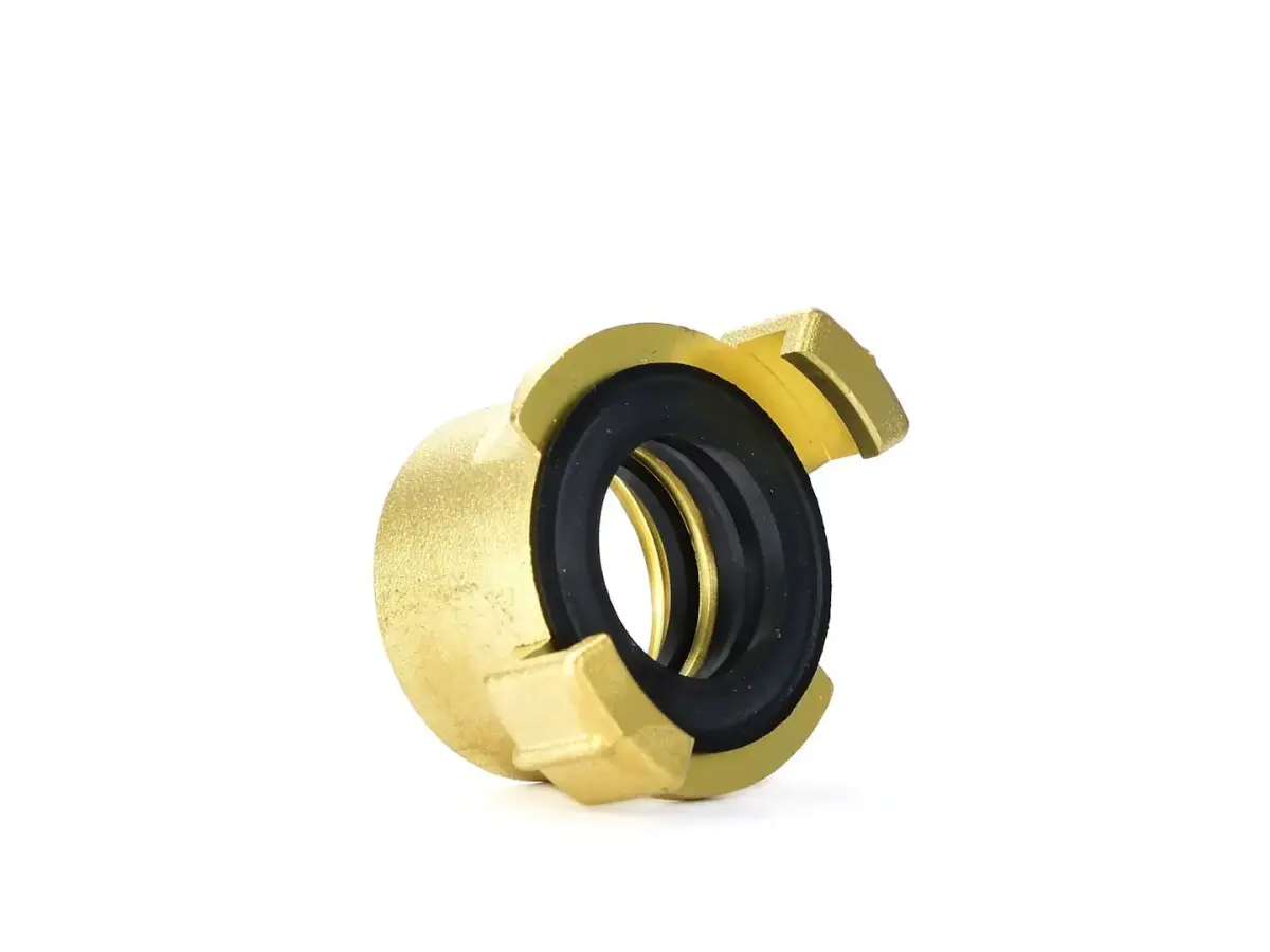 GEKA-type brass coupling, female thread 1"