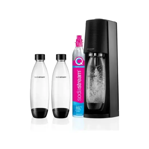 SodaStream Soda Maker Terra Valuepack QC black Schwarz incl 2 bottles (1012812310)