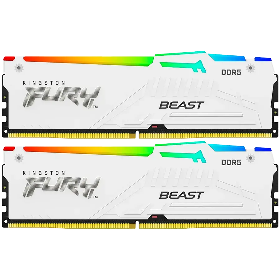 Kingston FURY Beast RGB - DDR5 - kit - 32 GB: 2 x 16 GB - DIMM 288-pin - 6400 MHz | PC5-51200 - unbuffered