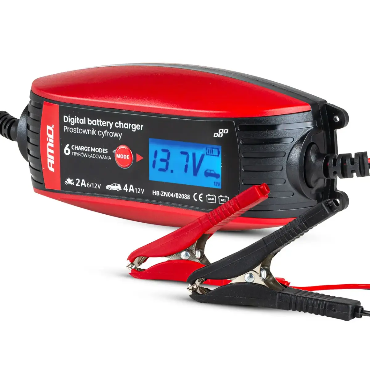 AMiO Battery digital charger 6V/12V - 2A/4A - DVL DBC-4A