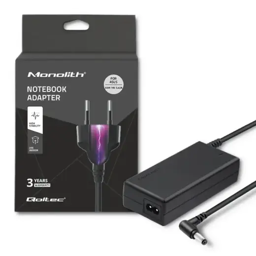 Qoltec Power adapter for laptop Asus 65W | 19V | 3.42A | 5.5*2.5 | +power cable