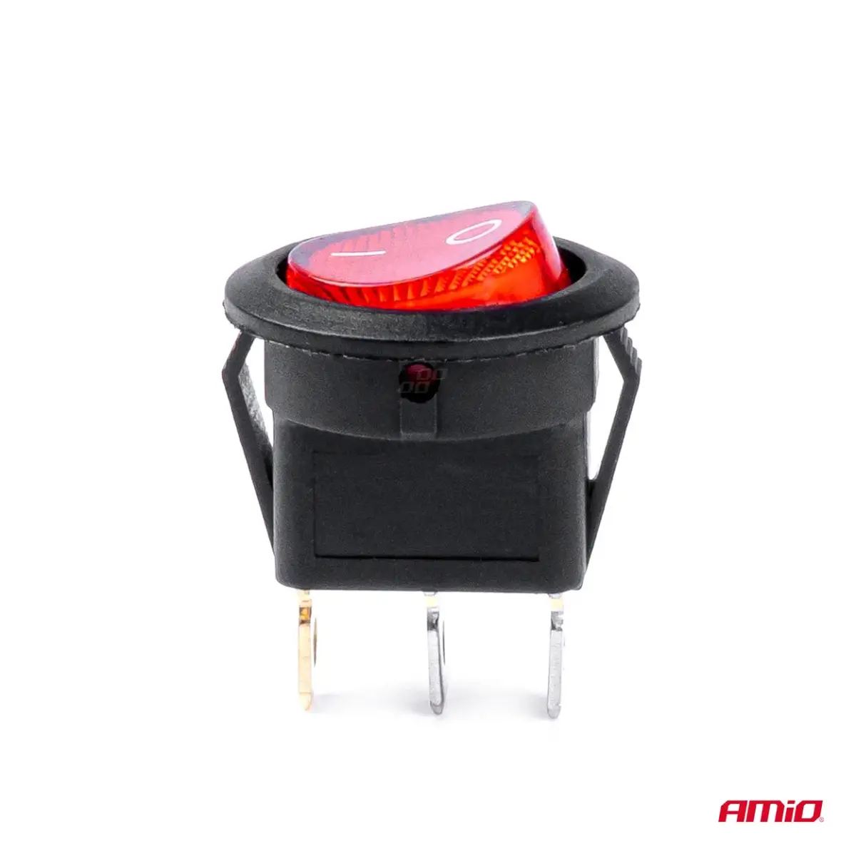Round switch with Red Light 12/24V max 20A ON/OFF