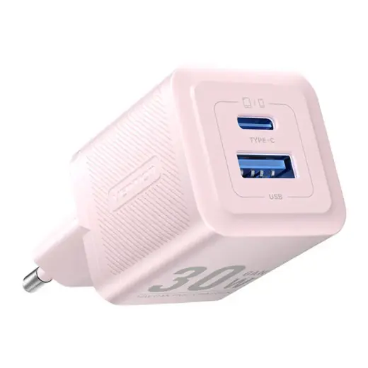 Vention FEQP0-EU tīkla lādētājs | 30W | GaN | USB-C, USB-A | rozā