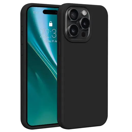Etteri Silicone phone case for iPhone 15 Pro Max black
