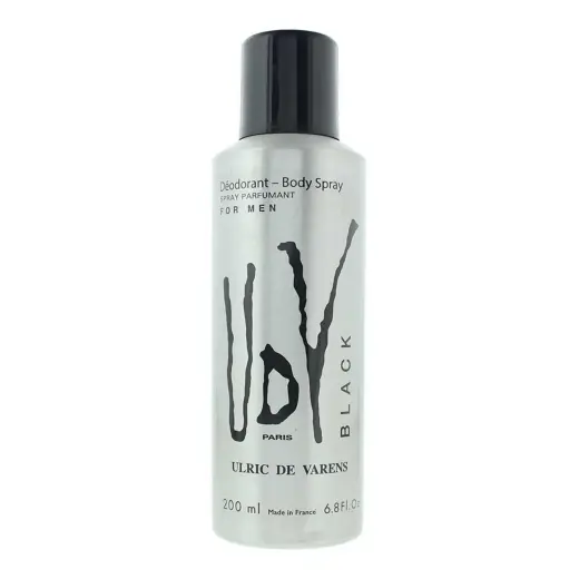 Ulric De Varens, Black, Deodorant Spray, For Men, 200 ml