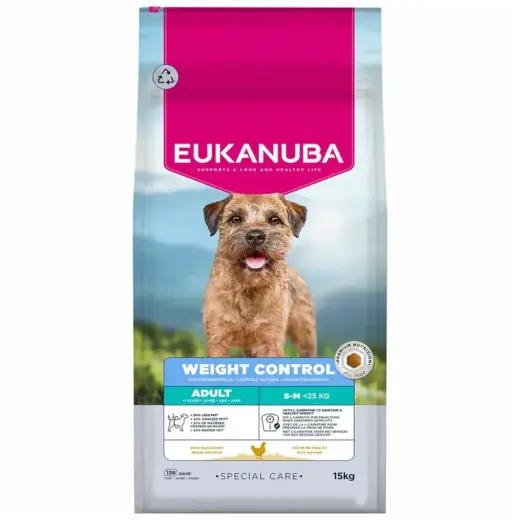 Dry food for dogs - Eukanuba Adult Small and Medium Weight Control Chicken, 15 kg