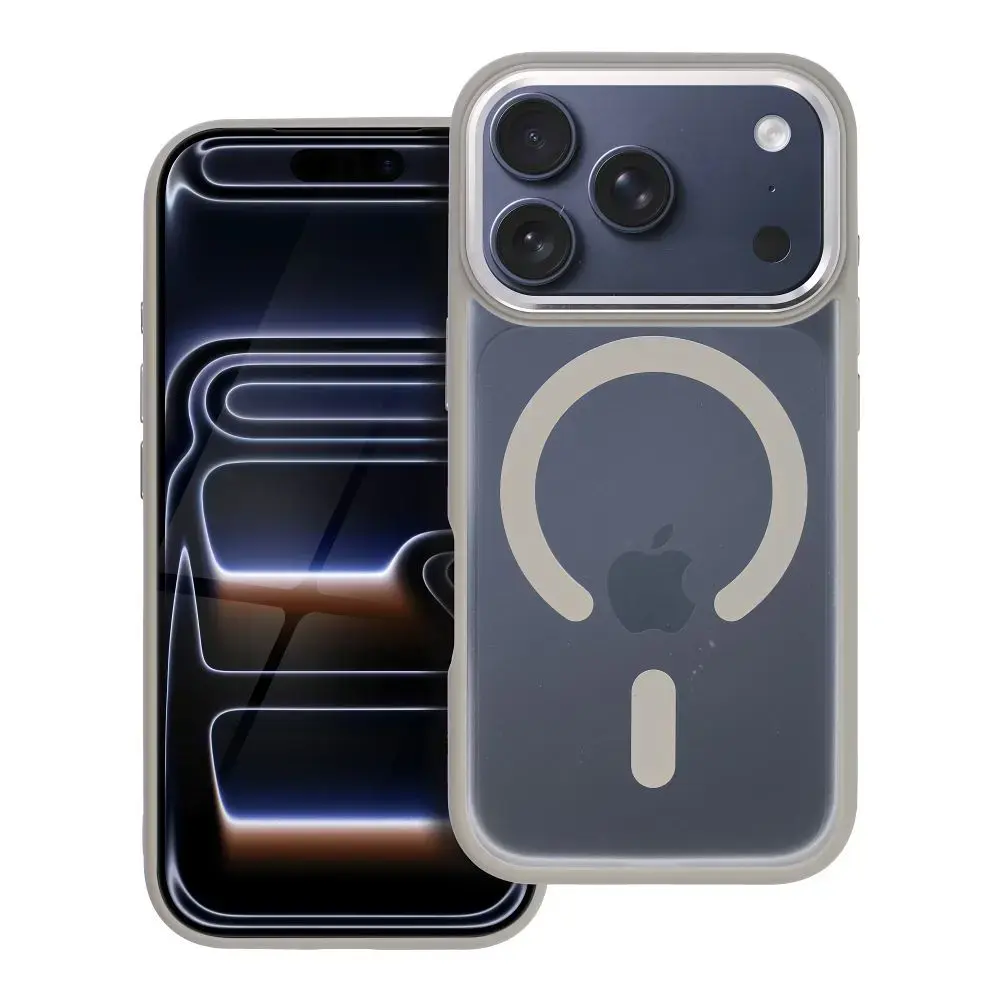 MATTE MAG COVER telefono dėklas su MagSafe palaikymu iPhone 17 Pro pilkas