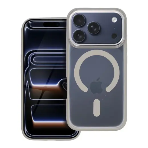 MATTE MAG COVER telefono dėklas su MagSafe palaikymu iPhone 17 Pro pilkas