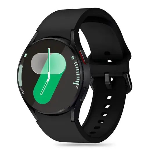 Tech-Protect išmaniojo laikrodžio dirželis Samsung Galaxy Watch 4/5/5 Pro/6/7/FE | silikoninis | juodas