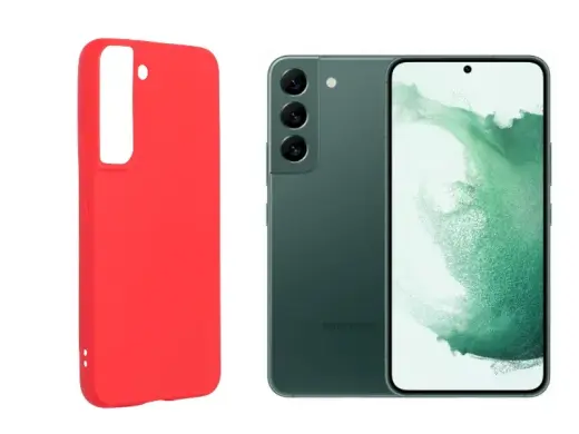Fusion soft matte back case silicone for Samsung S901 Galaxy S22 red