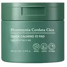 Houttuynia Cordata Cica Quick Calming 93 Pad (70 pcs) - Soothing facial pads.