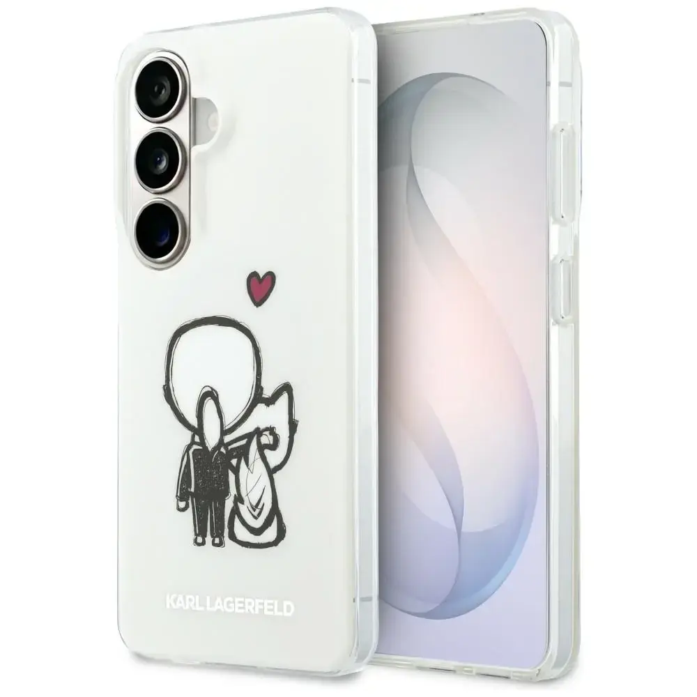 Karl Lagerfeld IML Karl&Choupette maciņš ar MagSafe atbalstu telefonam Samsung Galaxy S26 (S942) caurspīdīgs