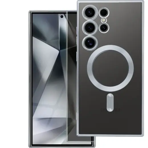 Electro Mag phone case with MagSafe support for Samsung Galaxy S25 FE (S731) silver