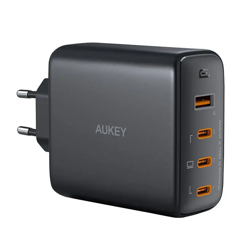 Aukey PA-B7S зарядное устройство | 100W | GaN | USB-A, USB-C | черное