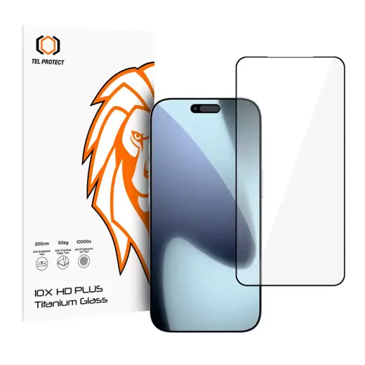 Tempered glass Tel Protect 10X HD Plus Titanium for Iphone 17 Pro max (koperta)