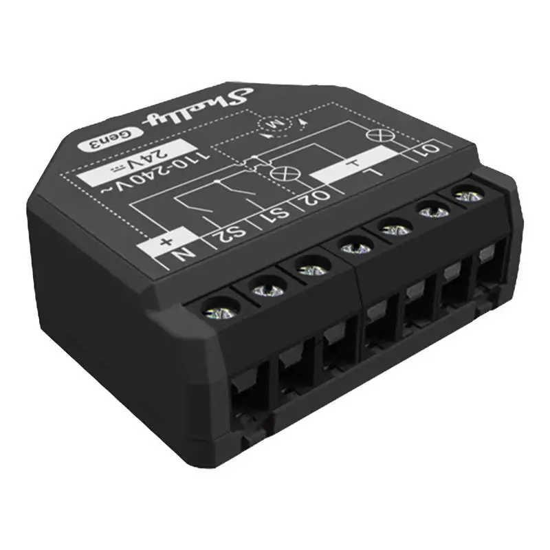Shelly 2PM Gen3 2-channel Controller, WiFi/Bluetooth (energy measurement)