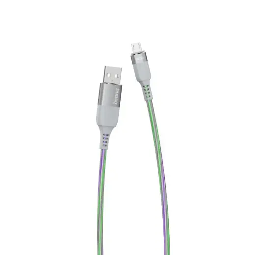 Dudao USB - micro USB Flowing Light data cable 5 A 1 m gray (L9XM)
