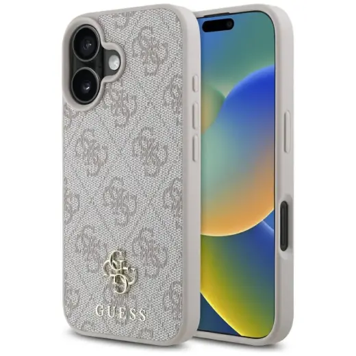 Etui Guess HC PU 4G Small 4G and Classic  do iPhone 16 MagSafe różowy