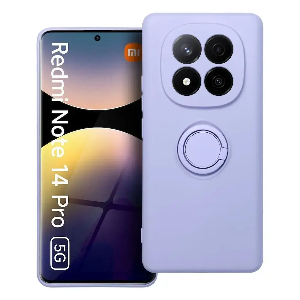 SILICONE RING case for XIAOMI Redmi Note 14 Pro 5G violet