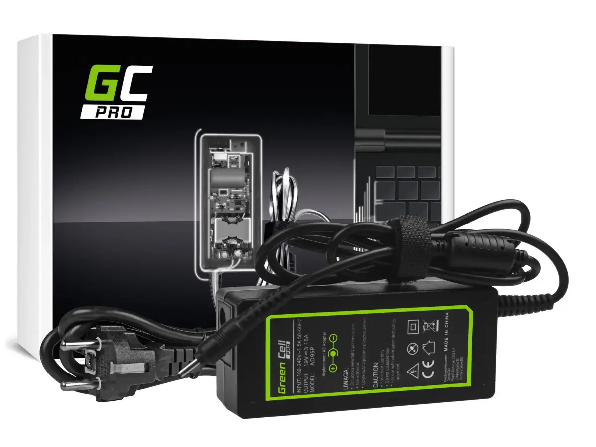Green Cell PRO Charger | AC Adapter 19V 3.16A 60W for Samsung NP730U3E ATIV Book 5 NP530U4E ATIV Book 7 NP740U3E