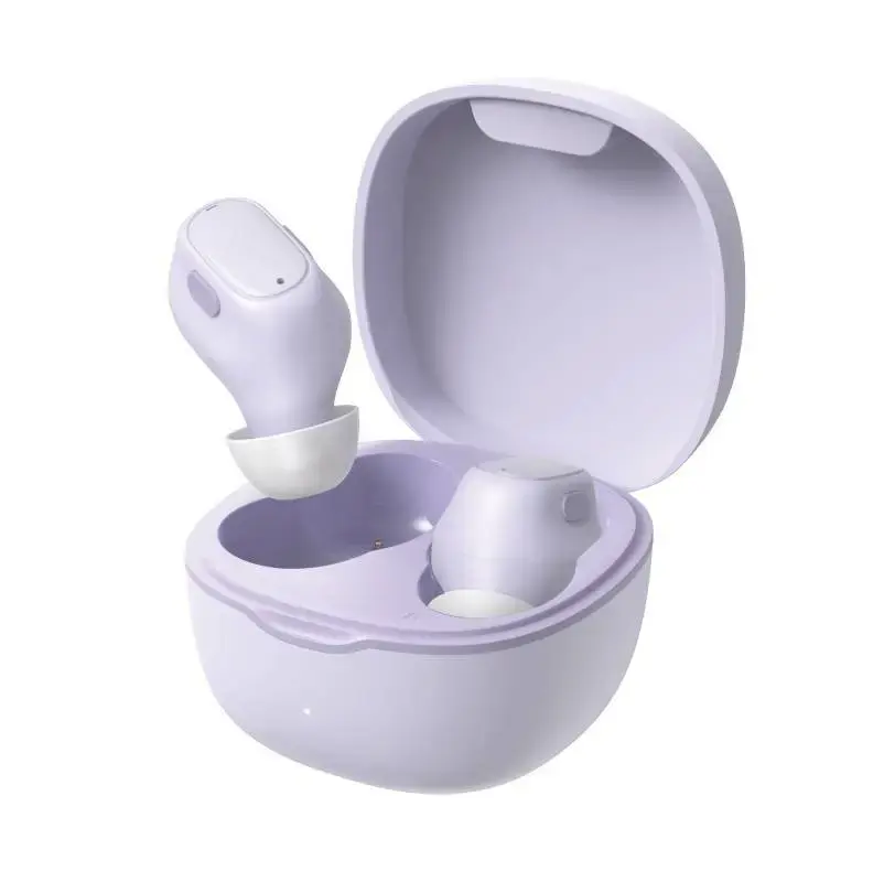 Wireless headphones Baseus Encok W04 TWS, Bluetooth 5.0 (Violet)