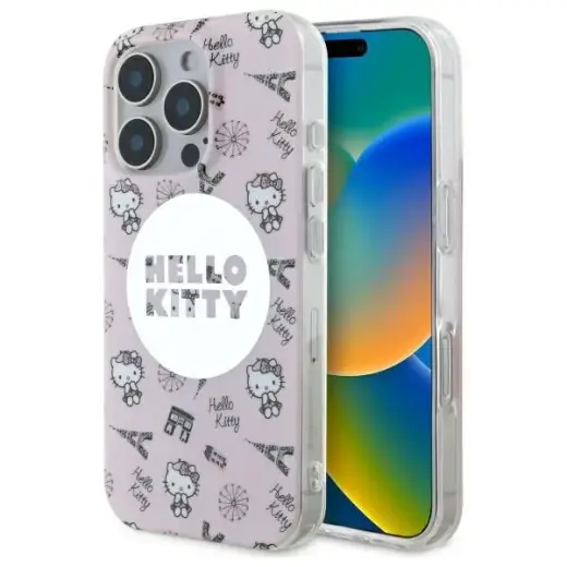 Hello Kitty HKHMP16XHAOPP iPhone 16 Pro Max 6,9" różowy|pink hardcase IML All Over Paris Magsafe