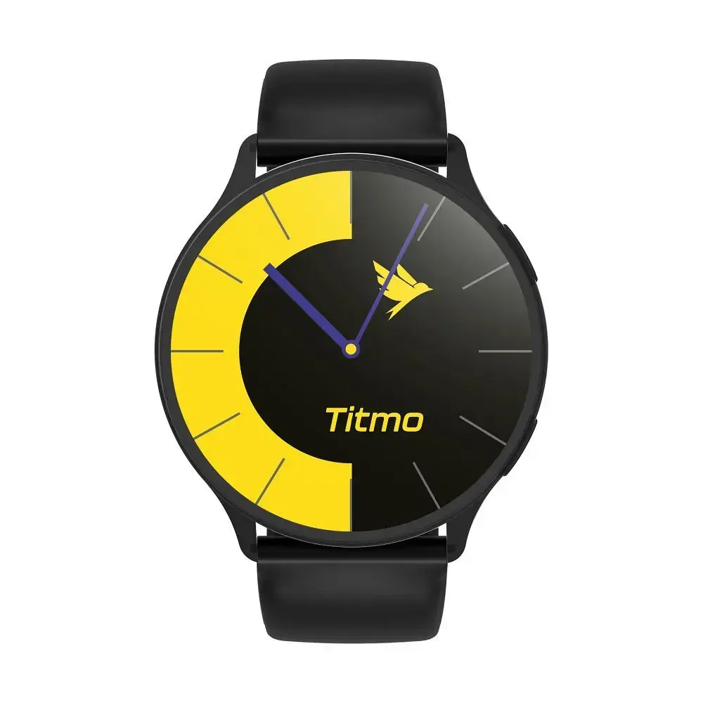 Smartwatch TITMO O-200 (GPS, AMOLED, bluetooth call, silicone strap) black