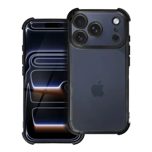 Antishock Electro telefono dėklas iPhone 17 Pro juodas