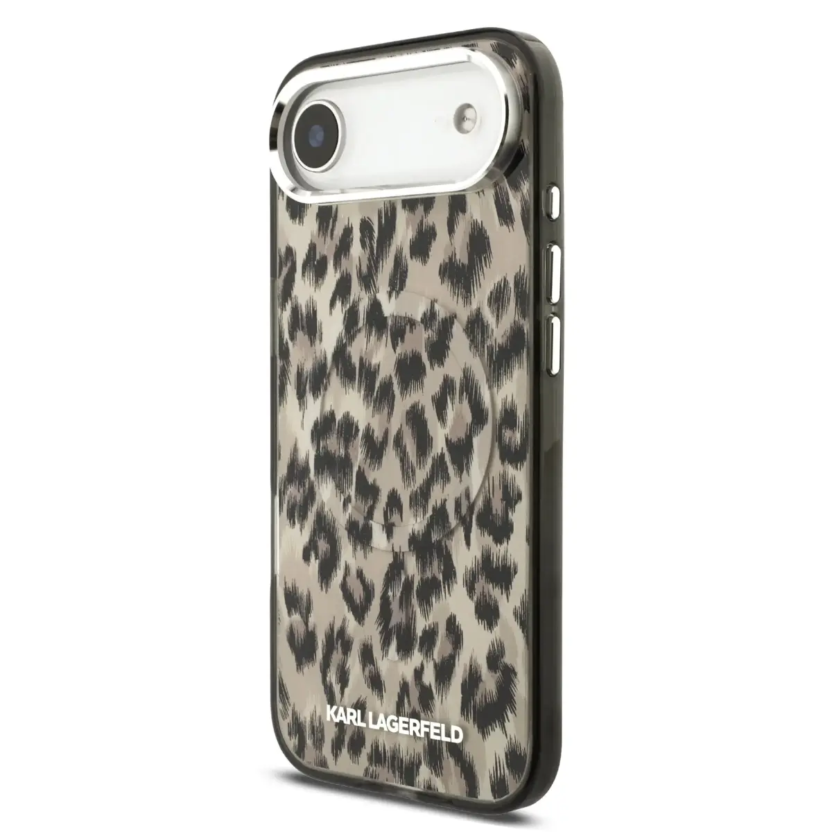 Karl Lagerfeld IML Leopard maciņš ar MagSafe atbalstu telefonam iPhone 17 Air brūns
