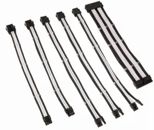 PSU Kabeļu Pagarinātāji Kolink Core 6 Cables Black | White