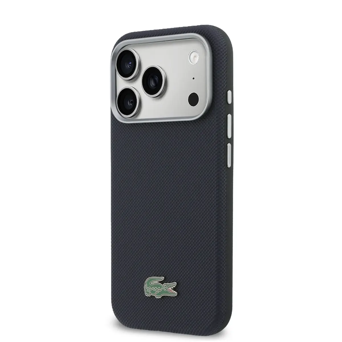 Lacoste Petit Pique Semi Wrap maciņš ar MagSafe atbalstu telefonam iPhone 17 Pro Max tumši zils