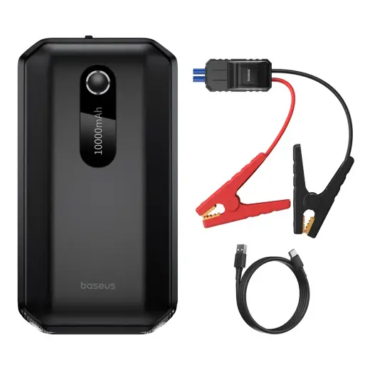 Baseus Super Energy Air Series Auto Startētājs (10000mAh, 1000A Maksimālā Strāva) Klastera Melns
