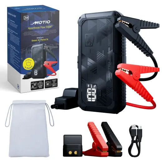 3mk Motio HyperBoost Flow 1500A 10,000mAh with Smart Start cables and Light