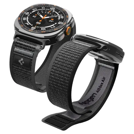 Spigen Athlex Air išmaniojo laikrodžio dirželis Galaxy Watch Ultra (47 mm) | juodas/pilkas