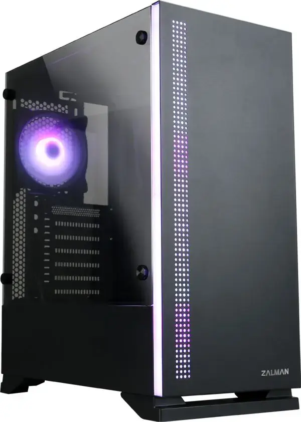 Zalman S5 Midi-Tower  Tempered Glass - black