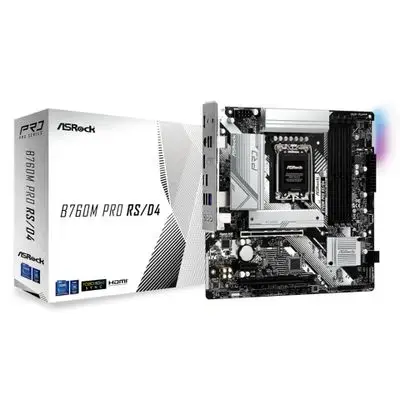 ASRock Mainboard B760M Pro RS|D4 - Micro-ATX - Socket Intel 1700 - Intel B760
