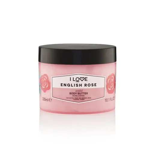 I Love, Signature Collection, Vegan, Hydrating, English Rose, Body Butter, 330 ml