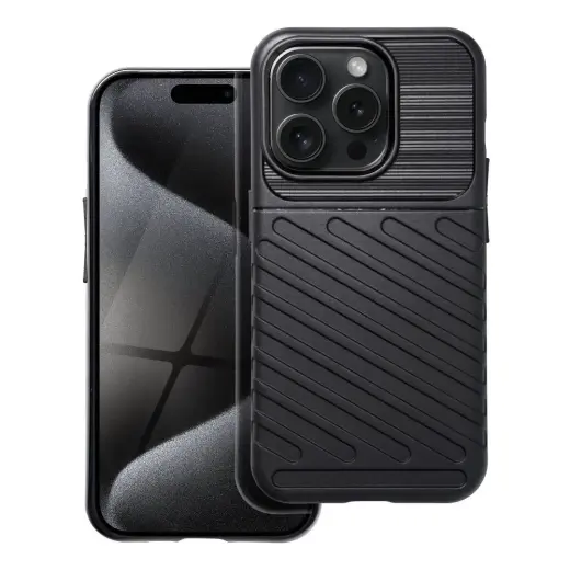 Forcell THUNDER maciņš telefonam iPhone 15 Pro melns