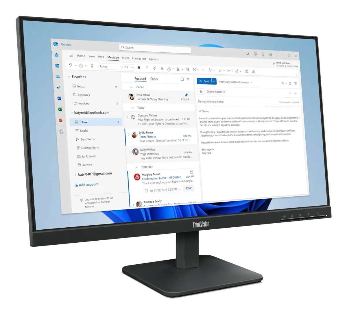 LENOVO ThinkVision S24-4e Monitor (LEN64B5KAT)