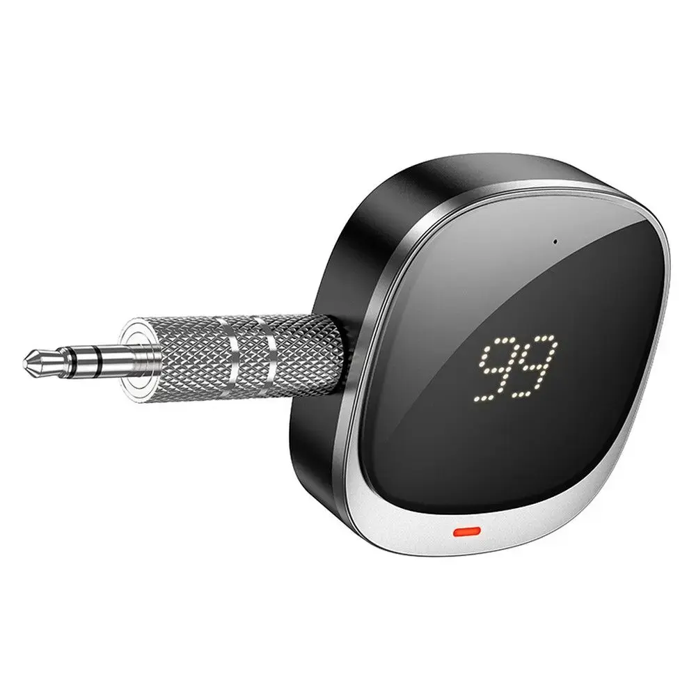 Adapter AUX bluetooth Jack 3,5 mm Hoco with display E80 black