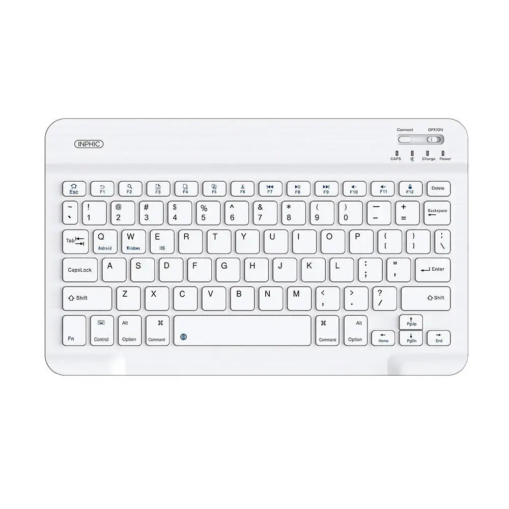 Wireless Keyboard Inphic V750B Bluetooth (White)